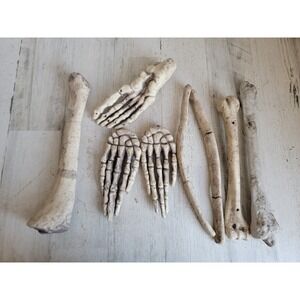 Unique AS IS styrofoam bones foot hand Halloween prop home decor
